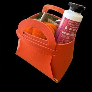 Orange Small Tote Caddy - Structured Felt Handbag Organizer